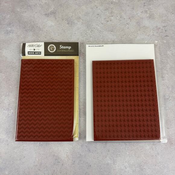 Lot of 6 Stamps Background Scrapbooking Circle Photo Studio Calico Hero Arts - Picture 3 of 5